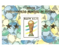 B98  BRASIL TETRACAMPEÃO MUNDIAL DE FUTEBOL (EUA) CARIMBADO/USADO  7653 